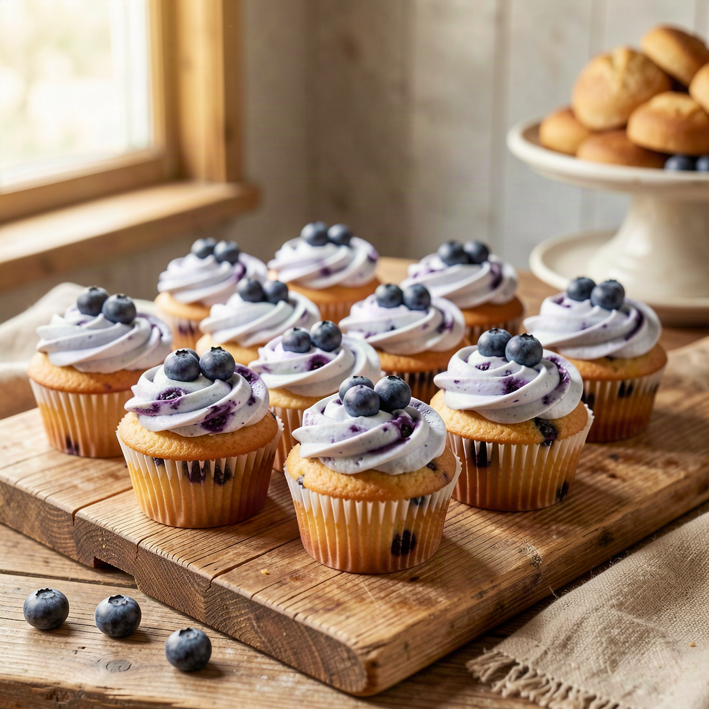 Classic Blueberry Cupcakes (Dozen)